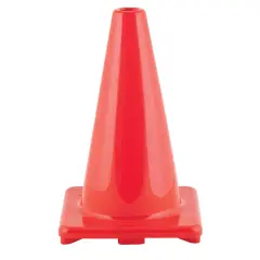 Hi-Visibility Flexible Vinyl Cone, weighted, 12", Orange