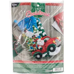 Bucilla Felt Stocking Applique Kit 18" Long-The Christmas Drive