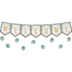 Eucalyptus Pennants Welcome Bulletin Board Set
