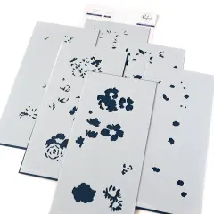 Pinkfresh Studio 4"X9" Stencils-Artsy Floral
