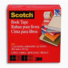 Book Tape, 1-1/2 in x 15 yd Roll