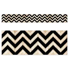 Black And Wood Chevron Cd Ez Border