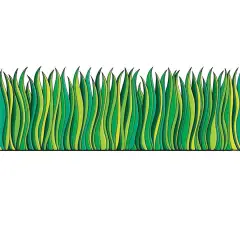 Tall Green Grass Jumbo Border, 12'