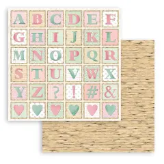 Stamperia Double-Sided Cardstock 12"X12"-Alphabet, Day Dream