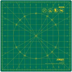 OLFA Rotating Rotary Cutting Mat 12"X12"-Green