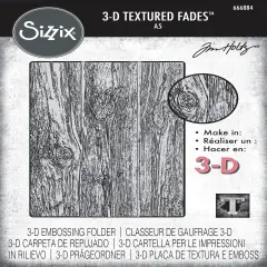 Sizzix 3D Texture Fades Embossing Folder A5 by Tim Holtz-Lumber