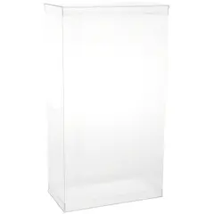 DollSafe Deluxe Clear Folding Display Case with Acrylic Top and Base for 15-16 inch Dolls or Action Figures, 9.5" W x 5" D x 17" H