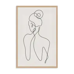 Stupell Industries Minimal Woman Line Drawing Canvas Design By LSR Creative Studio
