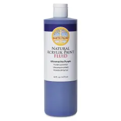 Natural Earth Paint Natural Fluid Acrylik Paint - Ultramarine Purple, 473 ml