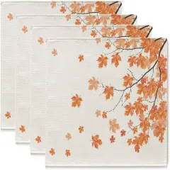 Set of 4 Autumn Maple Leaves Fall Placemats - 12 x 18 Inch