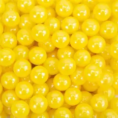 Krazy Sprinkles - Yellow Pearl 8mm Beads (1/2 Cup, 1x Jar) for Cakes, Ice Cream & Cookies