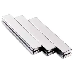 6 Pck Strong Rare Earth Neodymium Magnets, Heavy Duty Bar Magnets with Double-Sided Adhesive, Powerful Pull Force, perfect for Fridge, Garage, Kitchen, Science, Craft, Office, DIY 60x10x3mm
