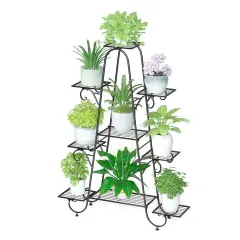 Heavy Duty Plant Stand Flower Pot Holder Corner Rack Metal Shelf Indoor Outdoor