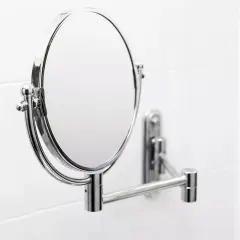 Extendable Makeup Mirror 10X Magnifying Double-Sided Bathroom Mirror 360&deg; Swivel