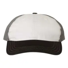 Richardson&reg; Garment Washed Trucker Cap White Black