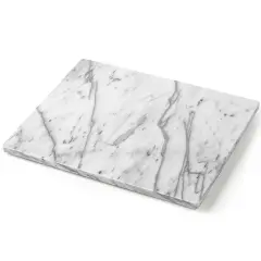 Fox Run Marble Pastry Rolling Pin Board Smooth with Rounded Edges 20" x 16" Grey