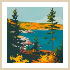 A Scenic View I by Walker Noble Wood Framed Wall Art Print