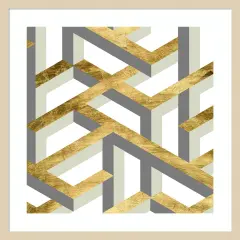 Geometric Landscape IV by Melissa Wang Wood Framed Wall Art Print