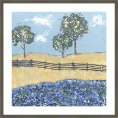 Prairie Fence Line II by Jade Reynolds Wood Framed Wall Art Print