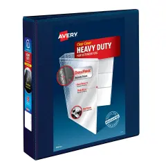 Avery Heavy-Duty View 3 Ring Binder, 1.5" One Touch EZD Rings, 1 Navy Blue Binder (79805)
