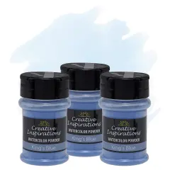 Creative Inspirations Powder Watercolor Paint 3 Pack - 38g Shaker Bottle, Kings Blue - Dye-Based Water-Soluble Crystalline Pigments - Non-Toxic, Perfect for Abstract and Spontaneous Effects