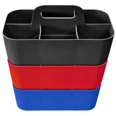 Enjoy Organizer | 3 Small Stackable and Portable Simple 6-Compartment Art Caddy - Made In USA