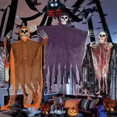 3 Pack Halloween Grim Reapers Decorations - Black