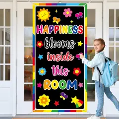 Classroom Colorful Welcome Door Cover Banner Back to School Classroom Decoration
