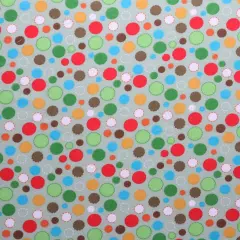 Mook Fabrics Multi Circle Flannel Fabric [43 in. Wide] - By The Yard Mint