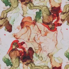 Mook Fabrics Smoke Print Cotton Fabric [108 in. Wide] - By The Yard Green/Red