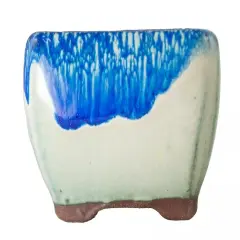 Square Mame Shohin Bonsai Pot, Cactus & Succulent Planter with Mesh 3"x 3"x 2"