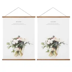 Miaowater 2 Pack Poster Frame,12x15 12x16 12x17 12x18 12x20 Magnetic Light Wood Wooden Frames Hanger for Photo Picture Art Canvas Print Artwork Wall Hanging Teak Wood 12''