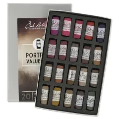 Richeson Soft Handrolled Pastels - Portrait Values 1-3, Set of 20