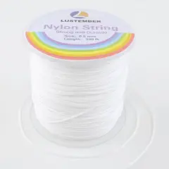 0.8mm Nylon String, Strong Bracelet String, Durable Nylon Cord for Jewelry Making, Bracelets, Beading, Necklaces, Rattail Braiding, Kumihimo, Wind Chimes, Blinds and Handicrafts