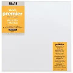 Blick Premier Stretched Cotton Canvas - Gallery Profile, Back-Stapled, 18" x18"
