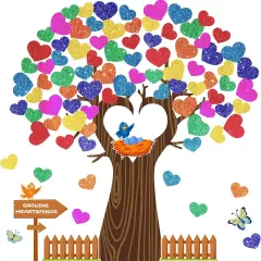 Classroom Tree Bulletin Board Decorations Set Swaying Heart Tree
