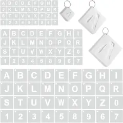 108 Pcs Letter and Number Stencils 3 Sizes 1, 3, 5 Inch Alphabet Number Templates