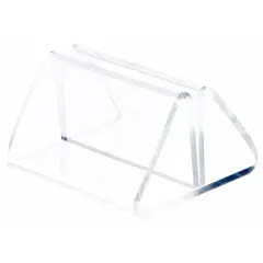 Plymor Clear Acrylic Pinch-Style Sign Clip Display with Label Front, 2" W x 1.875" D x 1.25" H