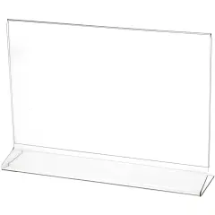 Plymor Clear Acrylic Sign Display / Literature Holder (Side-Load), 11" W x 7" H