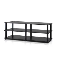 Espresso Black Composite Wood Shoe Rack with 3 Shelves and 18 Pairs Capacity