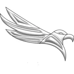 9-1/2" x 13" Exquisite Clear Glass Profile Eagle Bevel Cluster EC185