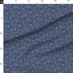 Various Fabrics by the Yard or Fat Quarter Electricians Skillz Navy White Blue Small Scale Custom Printed Fabric by Spoonflower