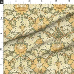 Various Fabrics by the Yard or Fat Quarter William Morris Arts And Crafts Antique Victorian Sage Cream Art Nouveau Custom Printed Fabric by Spoonflower