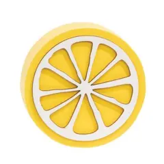 Wooden Lemon Slice Round Sitter with Cut-Out Wall Design Display