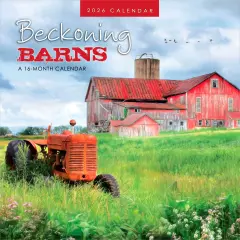 Beckoning Barns | 2026 12 x 24 Inch (Hanging) Monthly Square Wall Calendar | Featuring the Artwork of Lori Deiter | Plastic-Free