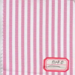 1 Yard Poplin Stripe Fabric, 57/58&Prime; Wide Polyester Cotton Blend PINK HOT