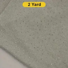 Diamond Glimmer Knit Fabric 56" Wide Metallic Glitter Spandex 2 Way Stretch Silver