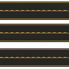 Yellow broken lines Street lines road roadway Edible Cake Topper 1/4 Sheet