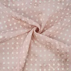 1 Yard Blush Floral Jacquard Chiffon Fabric 57/58" Wide Lightweight Sheer Polyester for Apparel & Crafts