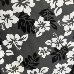 1 Yard South Pacific Islander Flowers Polyester Fabric For Apparel Sewing And Craft Projects 60 Inch Gray